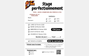 Stage vacances Février